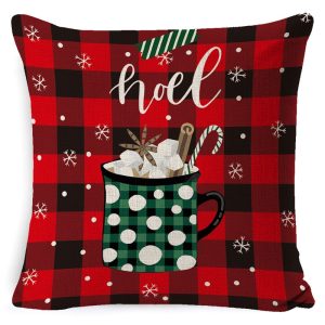 Housse De Coussin Noël – Tasse De Chocolat
